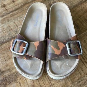 J slides camo sandals